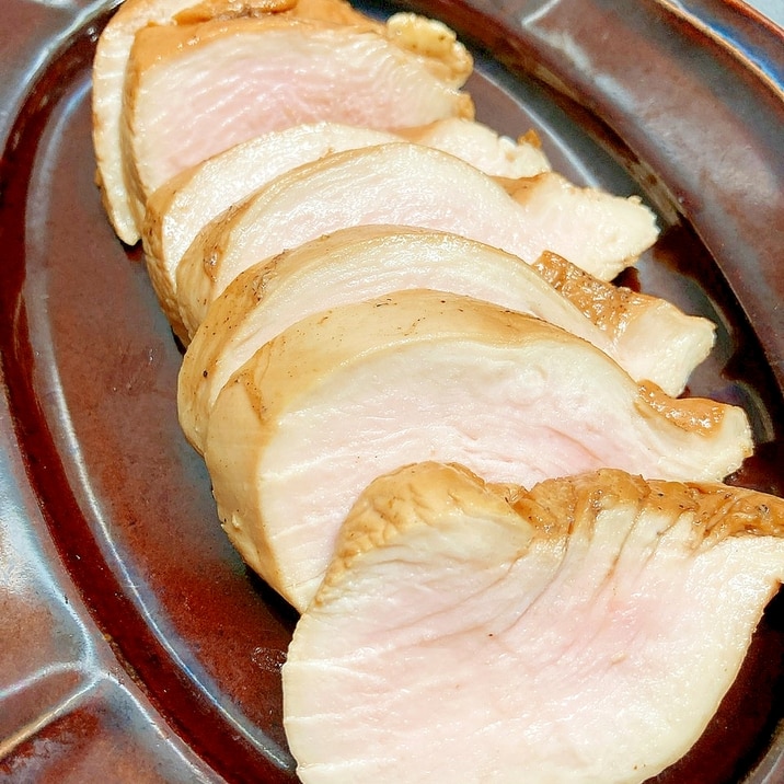 低温調理●鶏むね肉のサラダチキン仕立て黒酢味